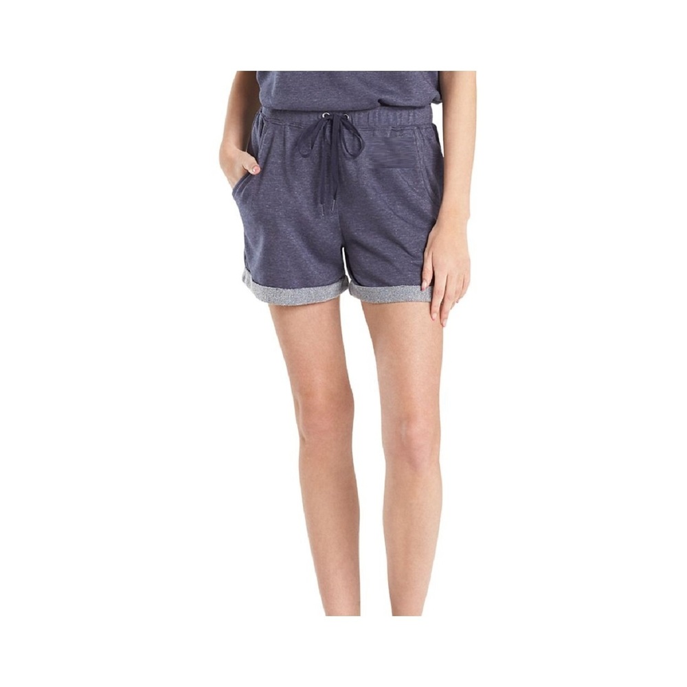 Josie Natori Womens Chi French Terry Shorts Size:X-Small,Heather Night Blue